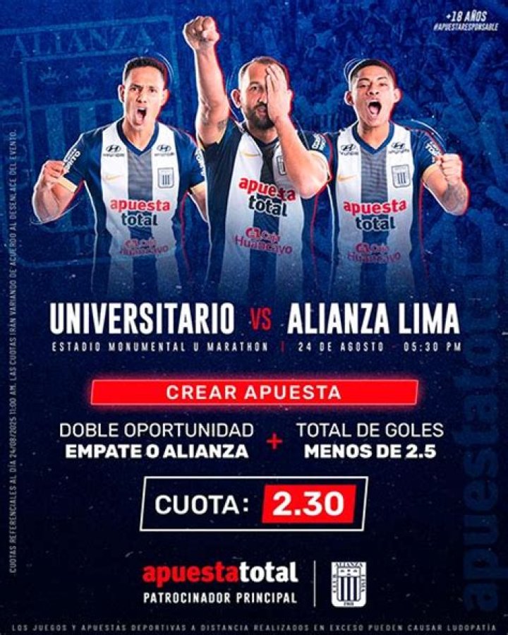 Universitario vs Alianza Lima vea el minuto a minuto ¡Viernes de clásico! Universitario vs. Alianza Lima se 27.07.2024