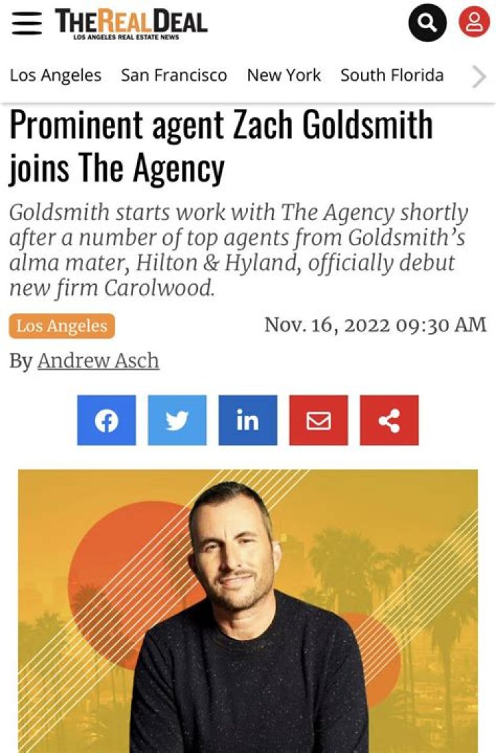 Zach Goldsmith Net Worth: The Agency Empire
